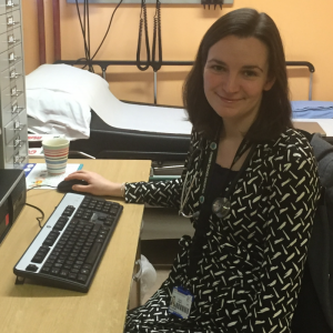 Dr Aoife Egan at desk